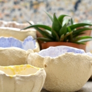 Geode bowls, texture and color